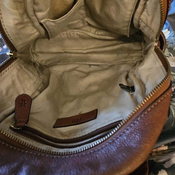 💫FRYE Brown Leather Backpack - Picture 5 of 9